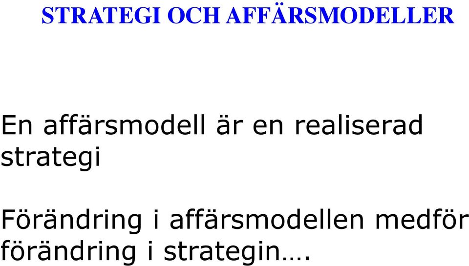 strategi Förändring i