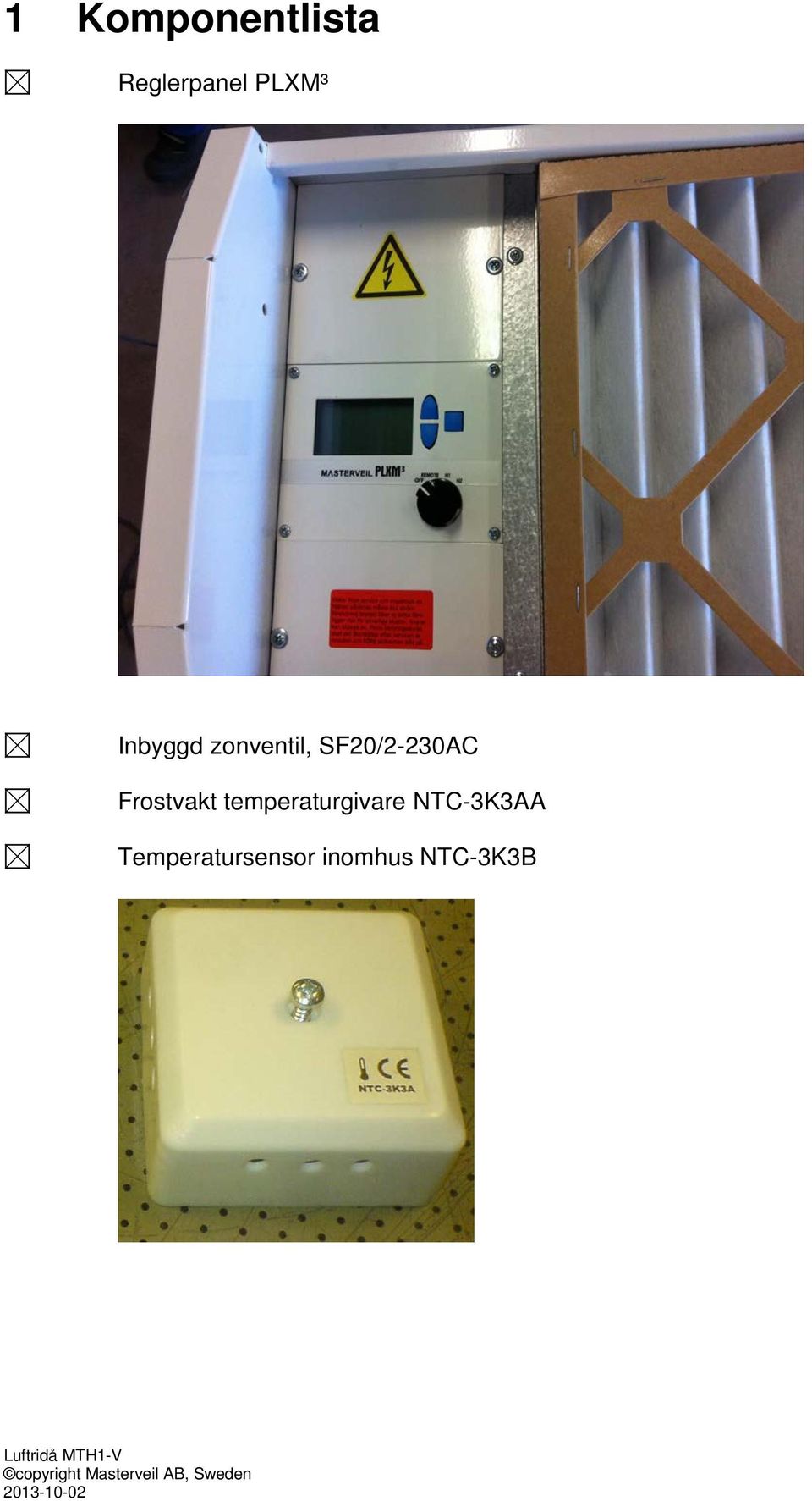 Frostvakt temperaturgivare