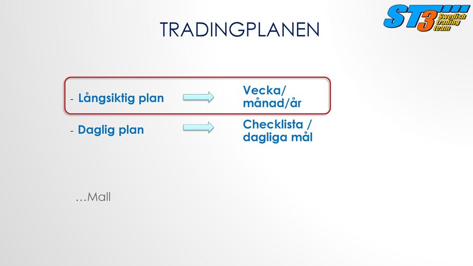 Daglig plan Vecka/