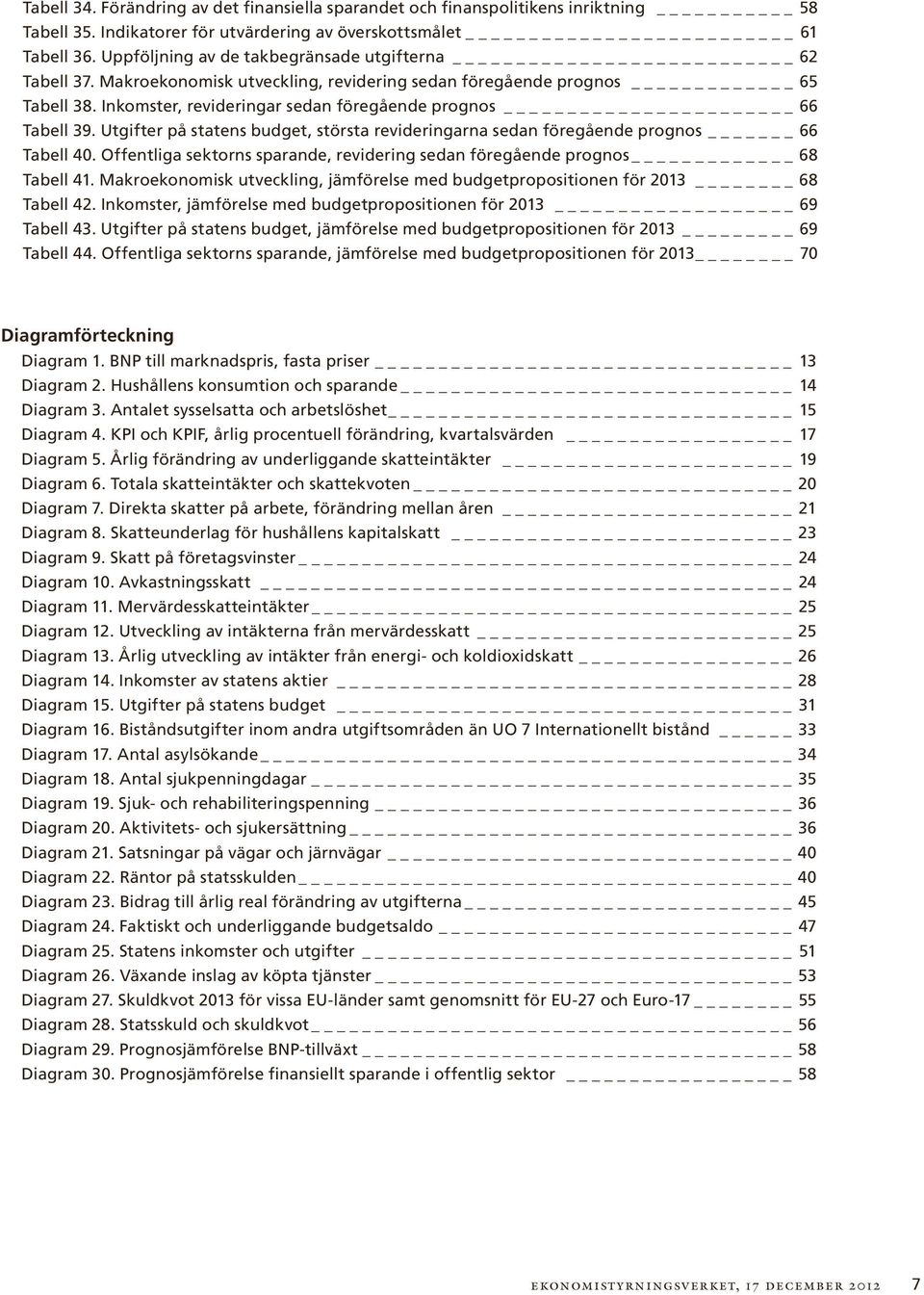 Utgifter på statens budget, största revideringarna sedan föregående prognos 66 Tabell 4. Offentliga sektorns sparande, revidering sedan föregående prognos 68 Tabell 41.