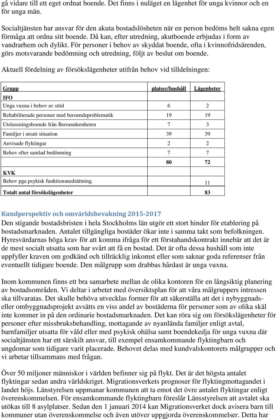 Då kan, efter utredning, akutboende erbjudas i form av vandrarhem och dylikt.