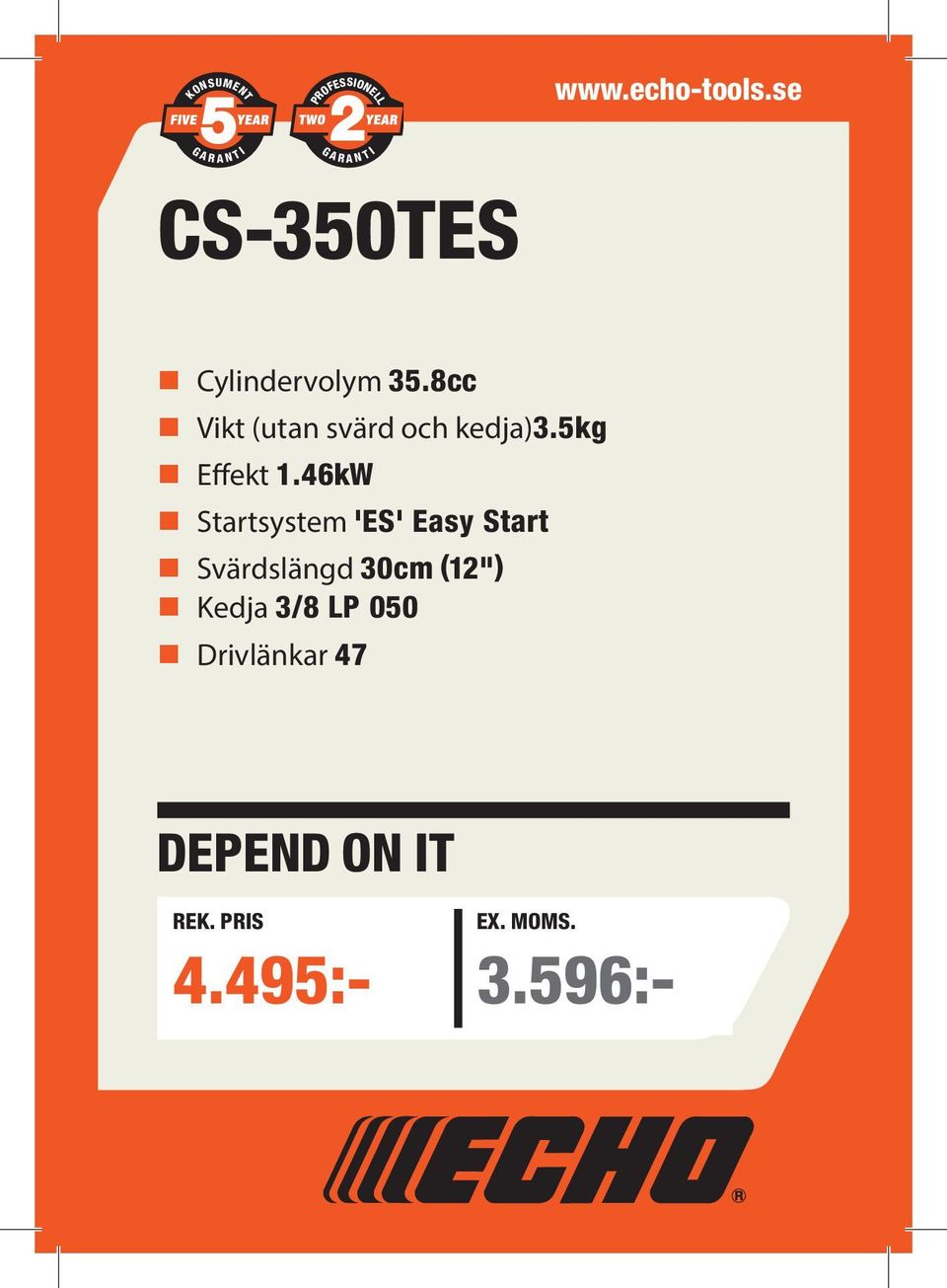 46kW Output Startsystem 0.