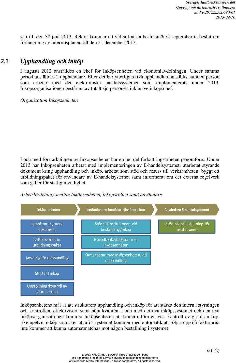 Inköpsorganisationen består nu av totalt sju personer, inklusive inköpschef.