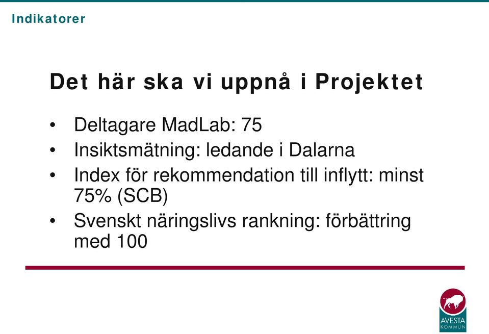 Dalarna Index för rekommendation till inflytt: