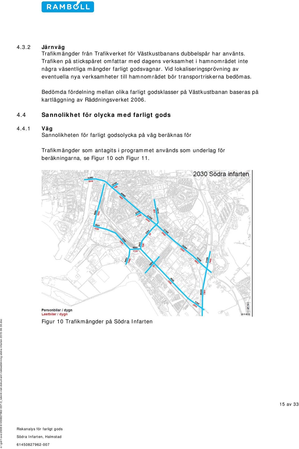 Vid lokaliseringsprövning av eventuella nya verksamheter till hamnområdet bör transportriskerna bedömas.