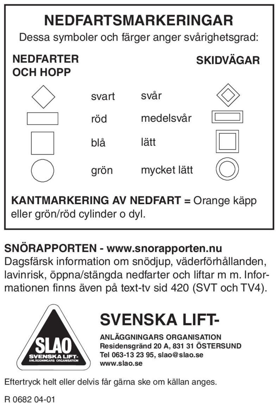 nu Dagsfärsk information om snödjup, väderförhållanden, lavinrisk, öppna/stängda nedfarter och liftar m m.