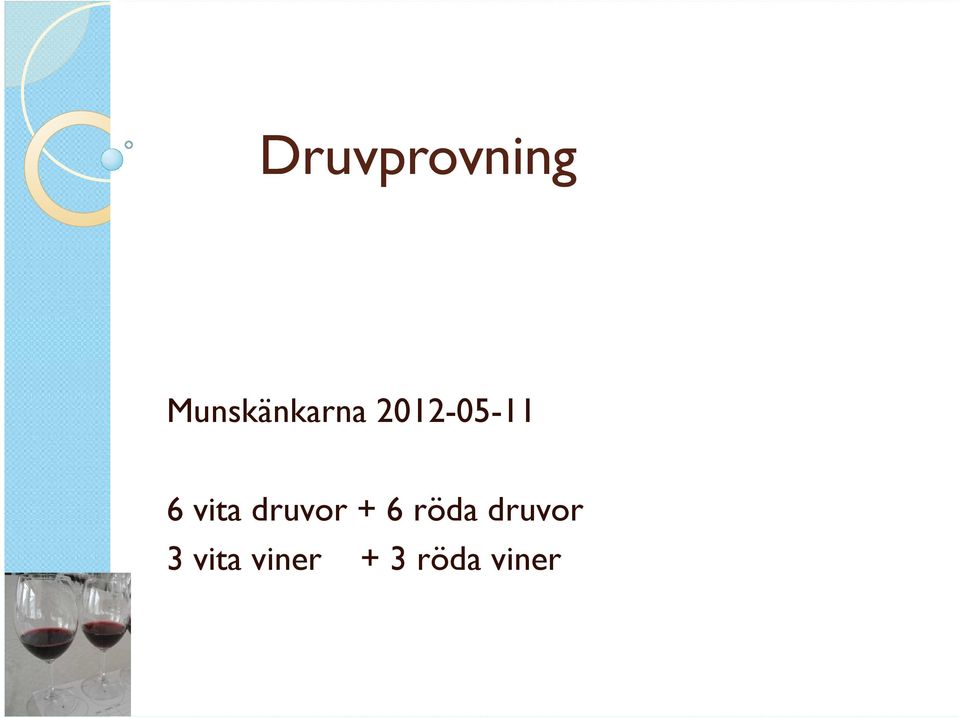 6 vita druvor + 6 röda