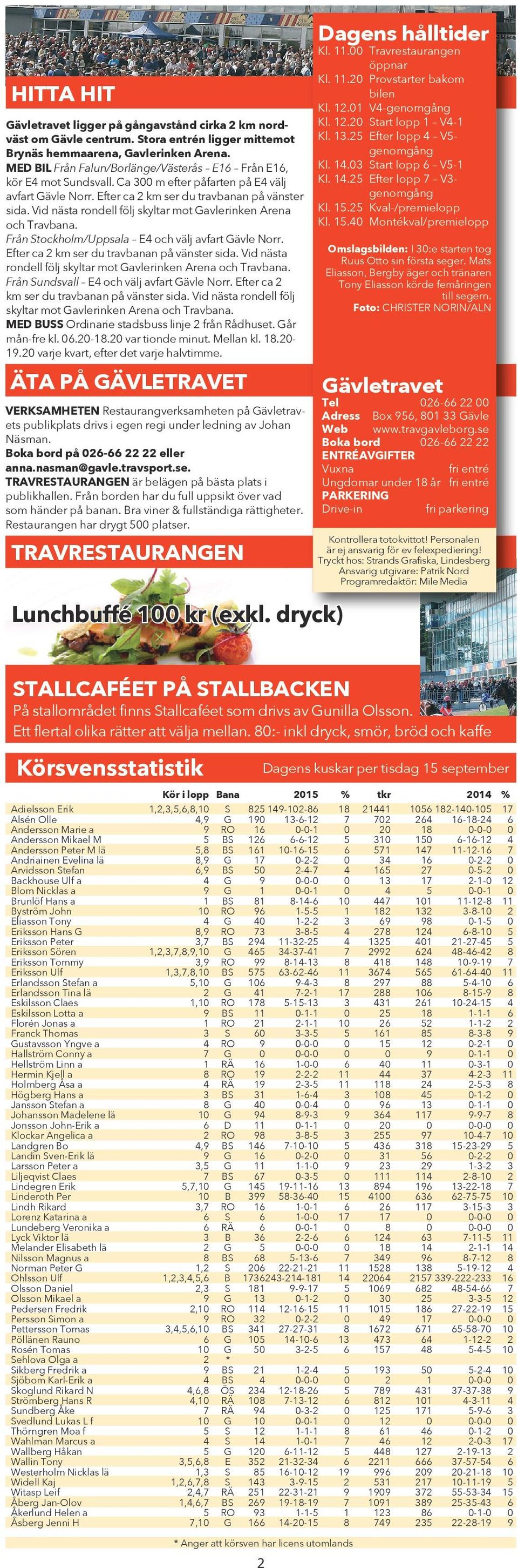 Vid nästa rondell följ skyltar mot Gavlerinken Arena och Travbana. Från Stockholm/Uppsala E och välj avfart Gävle Norr. Efter ca km ser du travbanan på vänster sida.