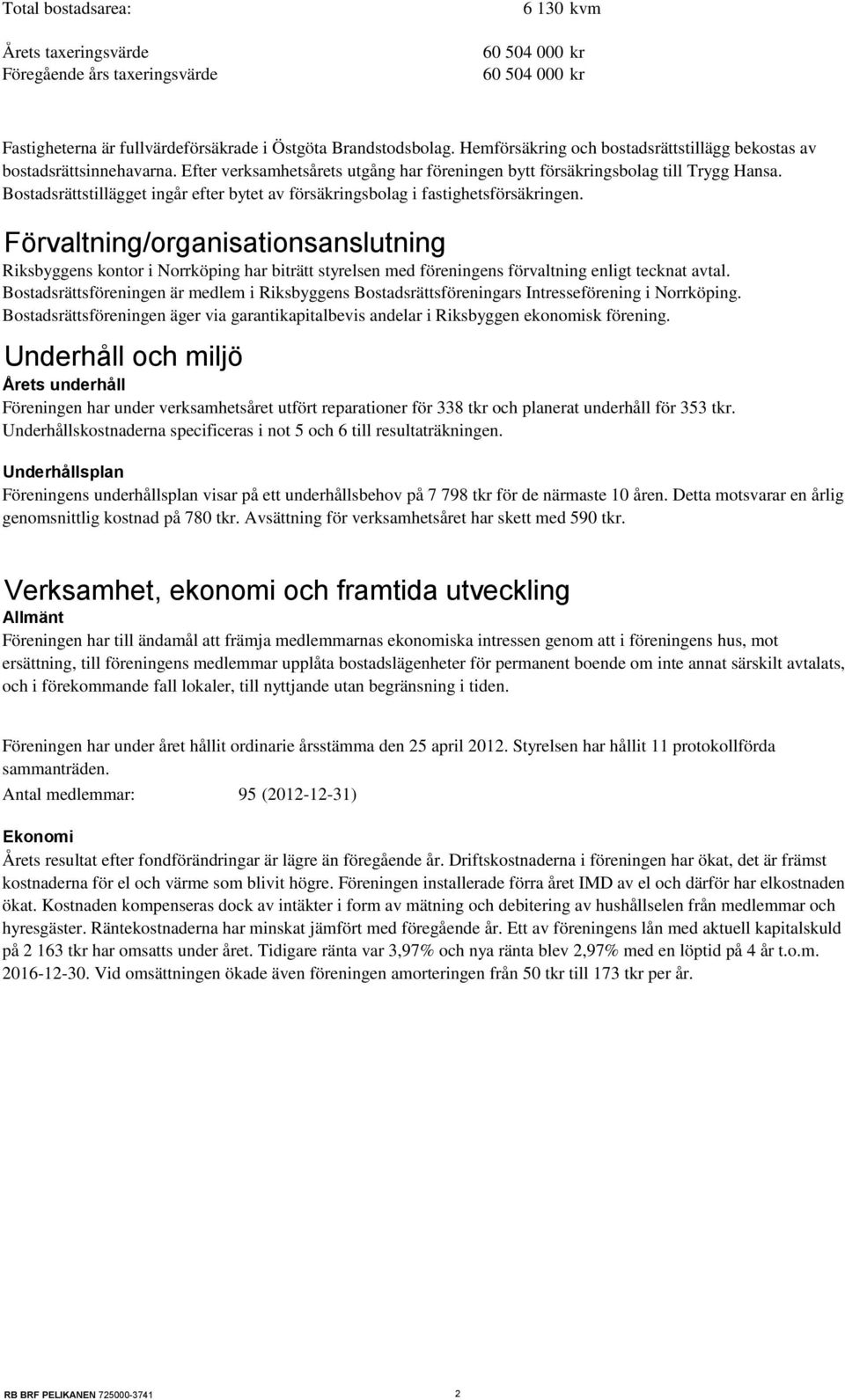 Bostadsrättstillägget ingår efter bytet av försäkringsbolag i fastighetsförsäkringen.