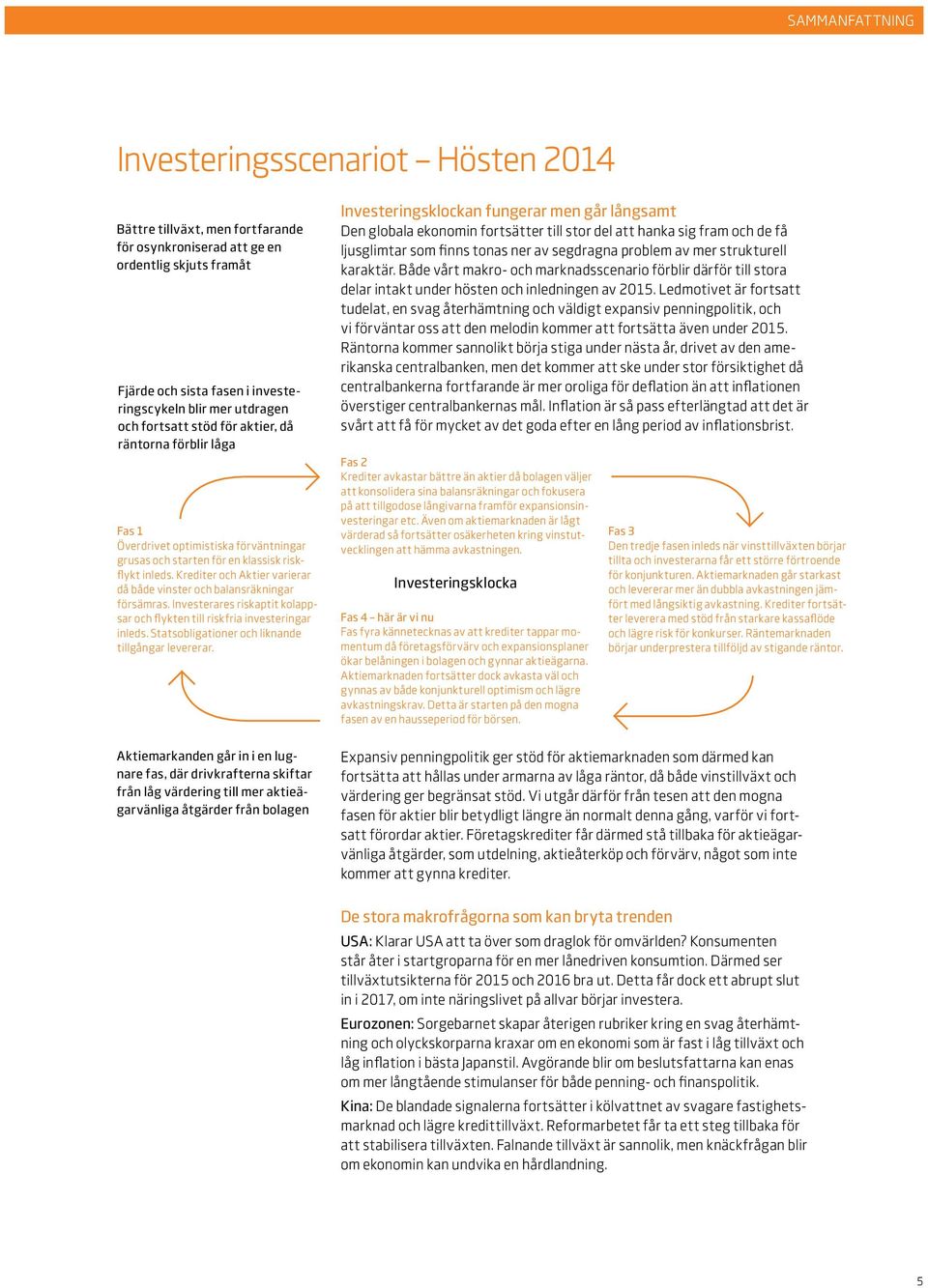 Krediter och Aktier varierar då både vinster och balansräkningar försämras. Investerares riskaptit kolappsar och flykten till riskfria investeringar inleds.