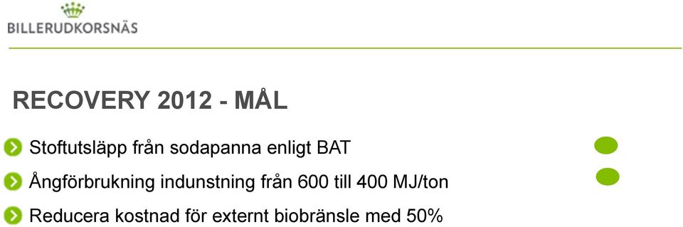 indunstning från 600 till 400 MJ/ton