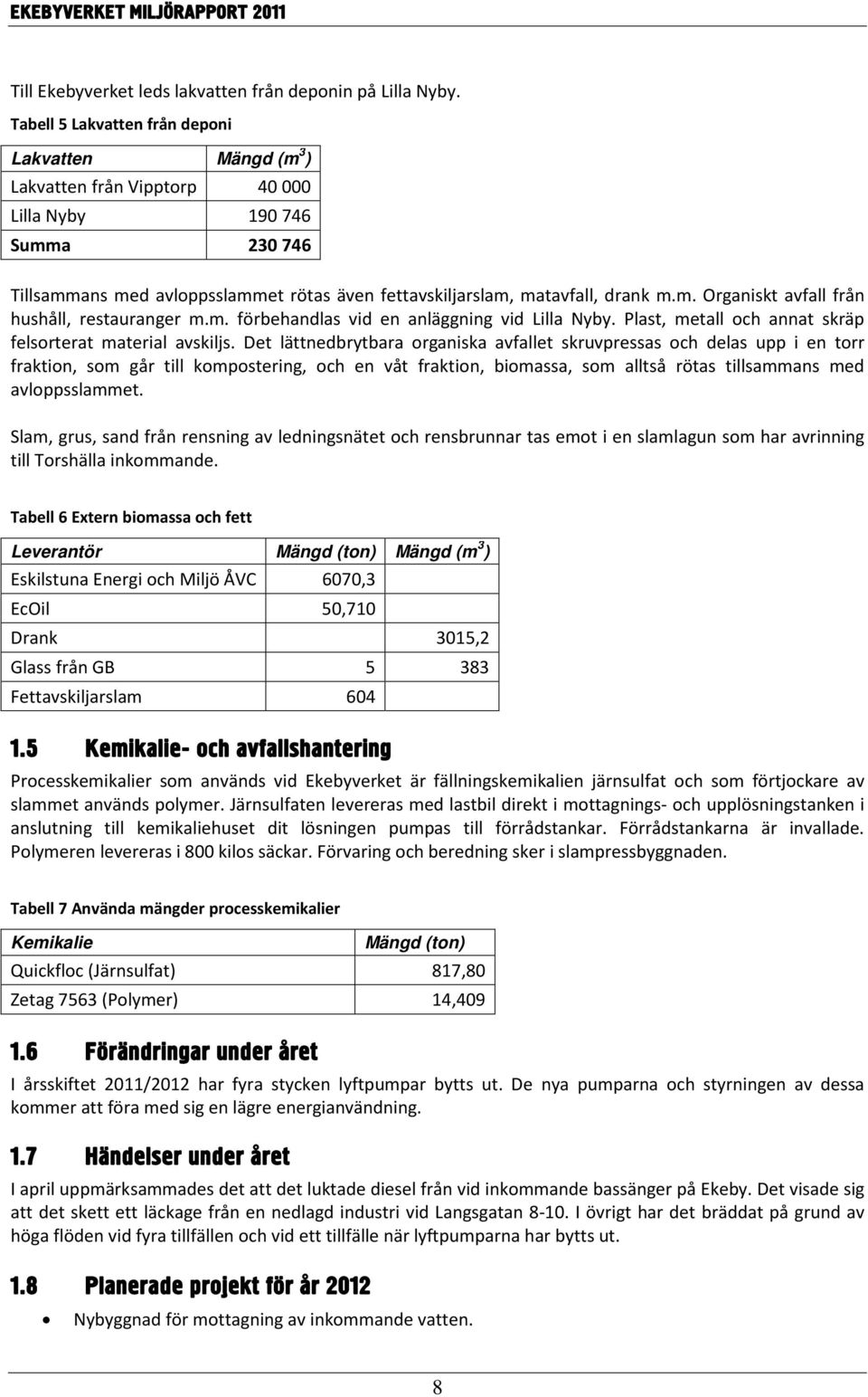 m. förbehandlas vid en anläggning vid Lilla Nyby. Plast, metall och annat skräp felsorterat material avskiljs.