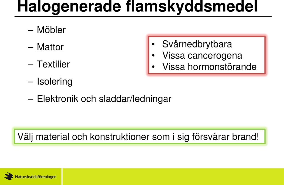 hormonstörande Elektronik och sladdar/ledningar Välj