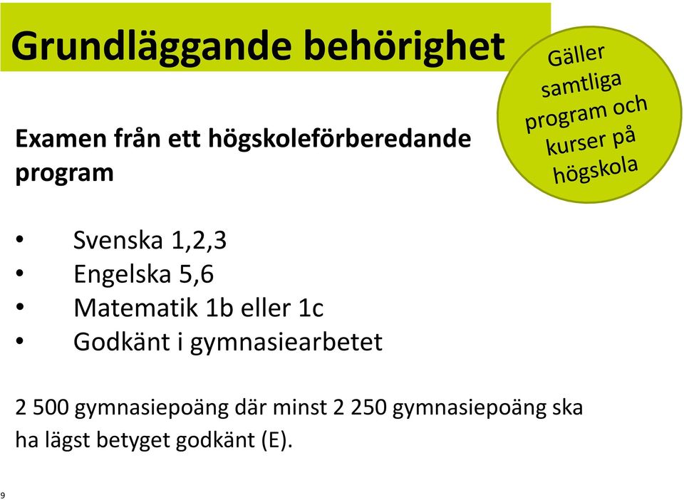 Matematik 1b eller 1c Godkänt i gymnasiearbetet 2 500