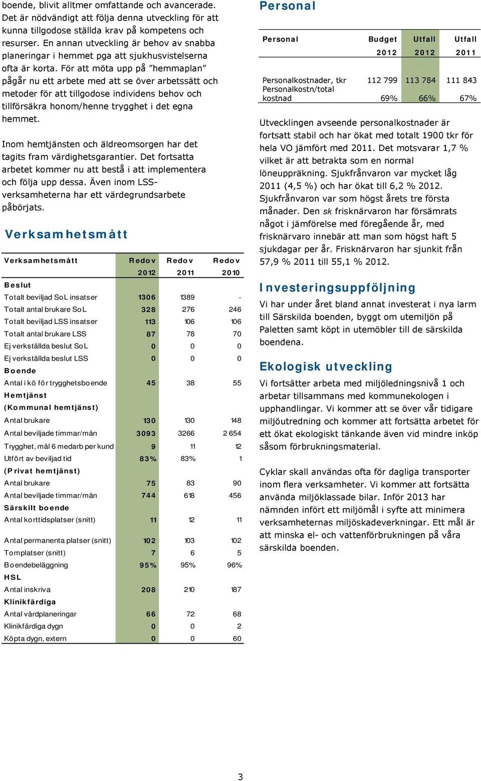 För att möta upp på hemmaplan pågår nu ett arbete med att se över arbetssätt och metoder för att tillgodose individens behov och tillförsäkra honom/henne trygghet i det egna hemmet.