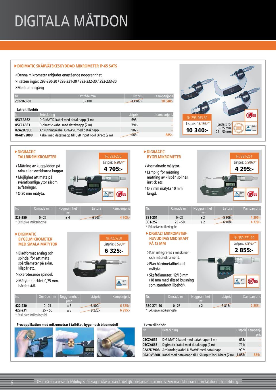 U-WAVE med dataknapp 902:- 06ADV380B Kabel med dataknapp till USB Input Tool Direct (2 m) 1 088:- 885:- Nr.