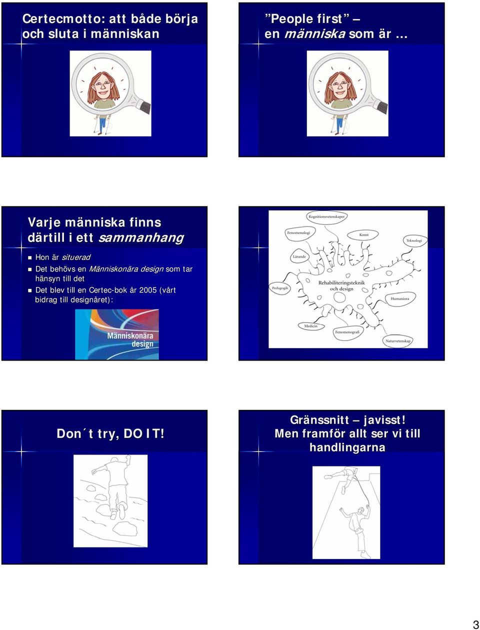 design som tar hänsyn till det Det blev till en Certec-bok år r 2005 (vårt bidrag till