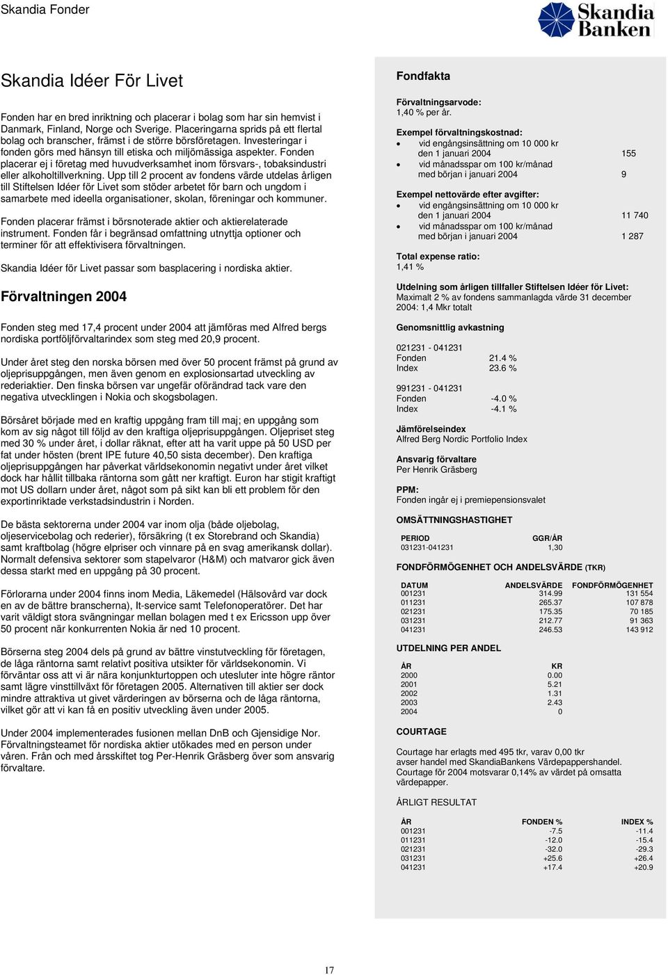 Fonden placerar ej i företag med huvudverksamhet inom försvars-, tobaksindustri eller alkoholtillverkning.