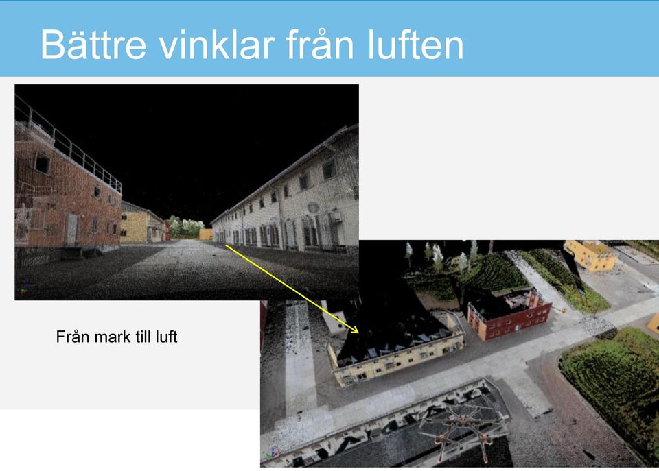 från luften