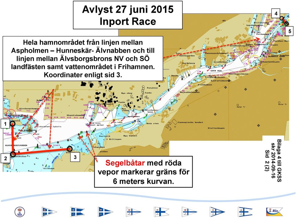 samt vattenområdet i Frihamnen. Koordinater enligt sid 3.