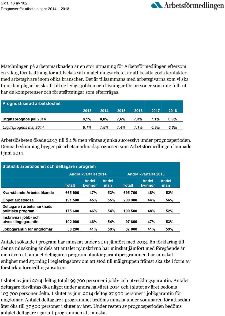 Det är tillsammans med arbetsgivarna som vi ska finna lämplig arbetskraft till de lediga jobben och lösningar för personer som inte fullt ut har de kompetenser och förutsättningar som efterfrågas.