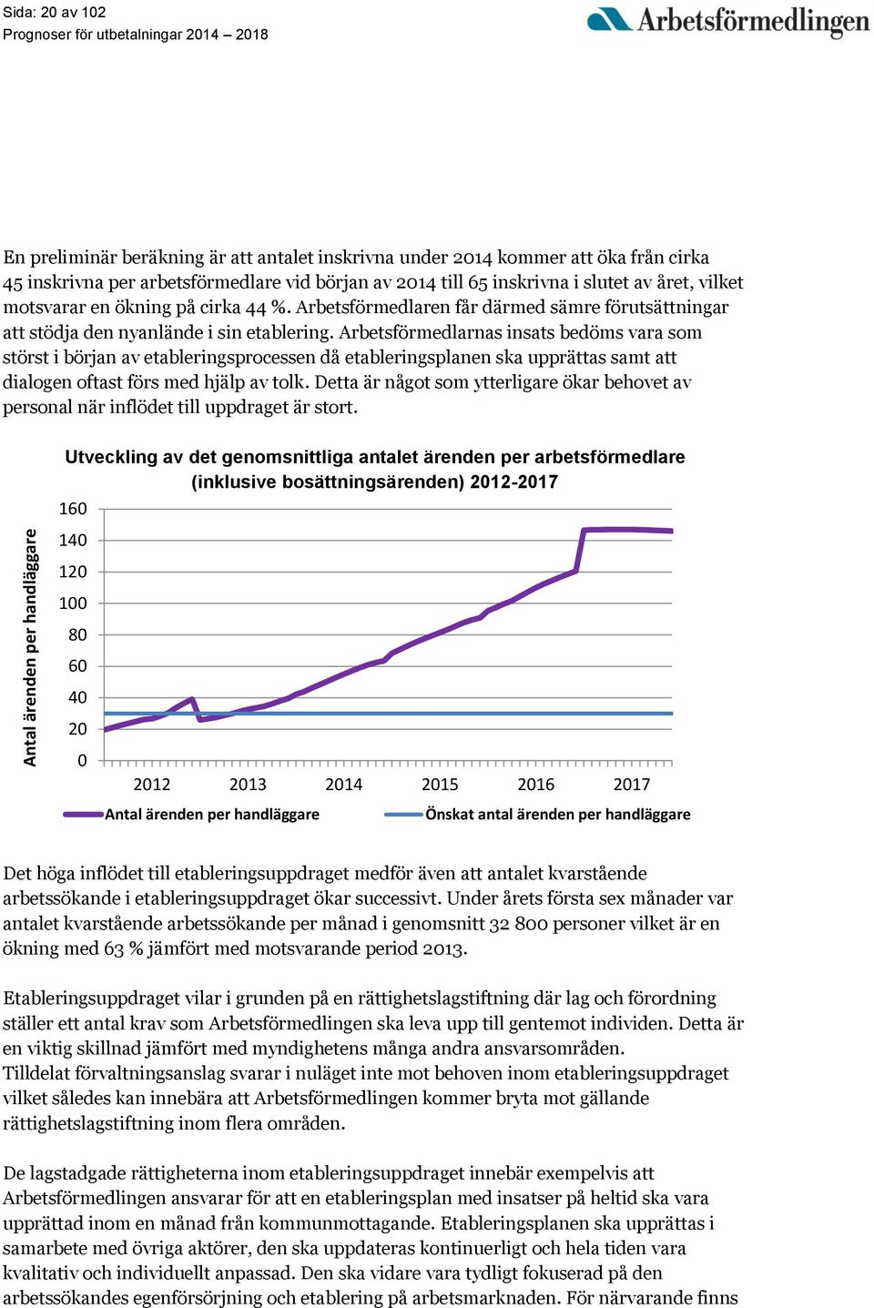 Arbetsförmedlarnas insats bedöms vara som störst i början av etableringsprocessen då etableringsplanen ska upprättas samt att dialogen oftast förs med hjälp av tolk.