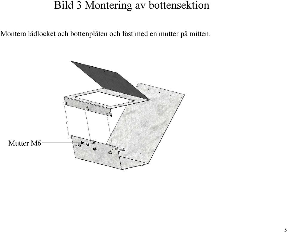 lådlocket och bottenplåten