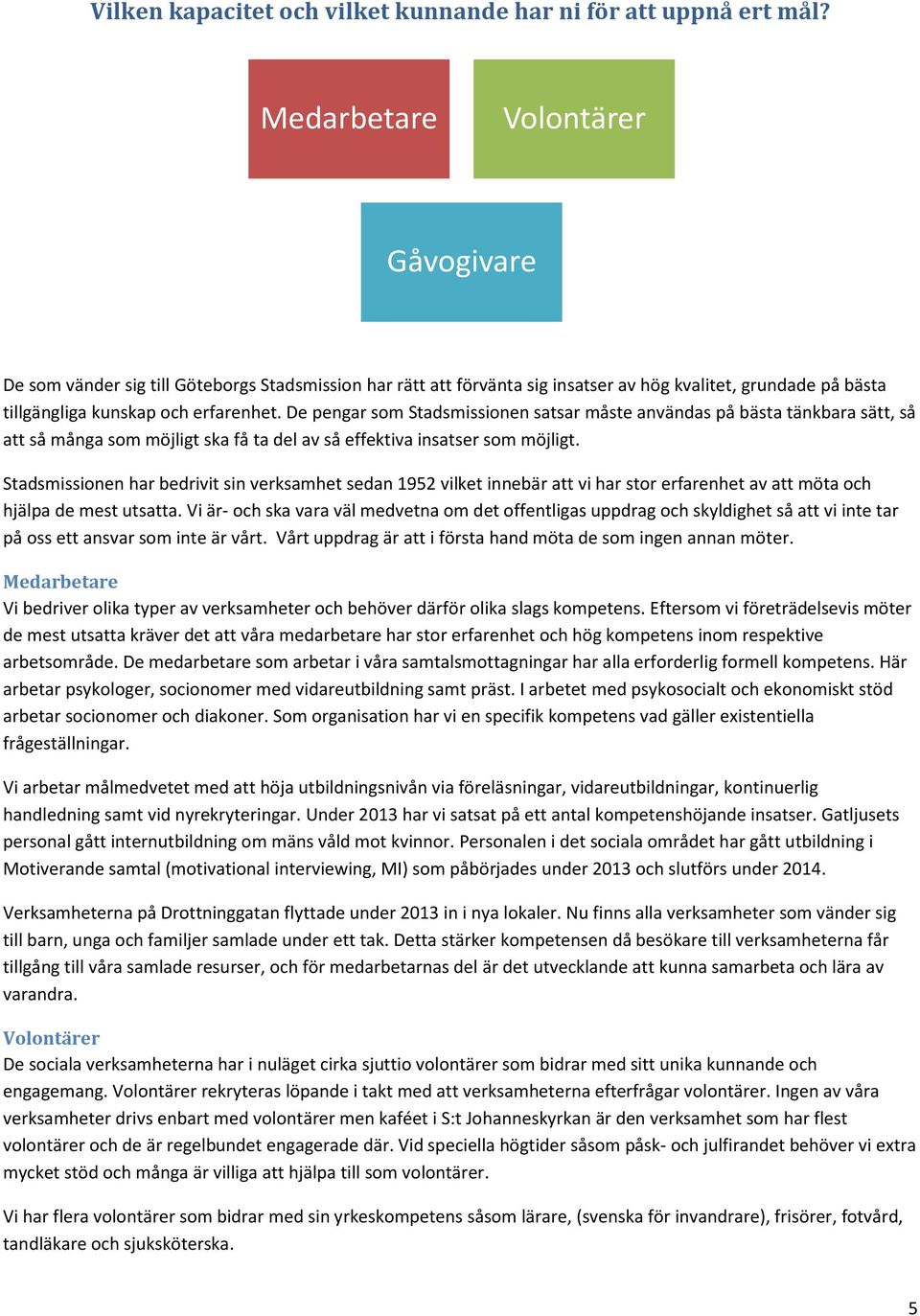 De pengar som Stadsmissionen satsar måste användas på bästa tänkbara sätt, så att så många som möjligt ska få ta del av så effektiva insatser som möjligt.