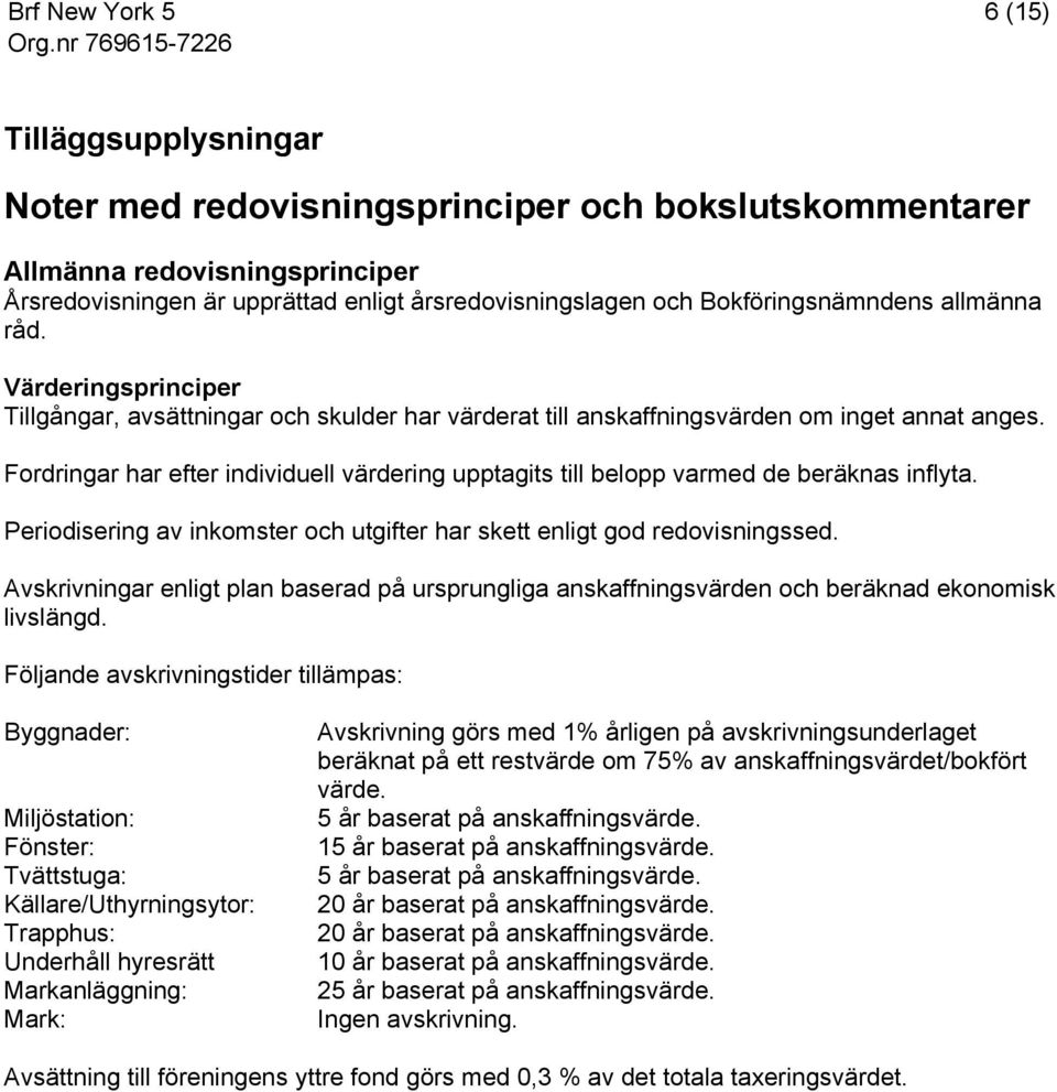 Fordringar har efter individuell värdering upptagits till belopp varmed de beräknas inflyta. Periodisering av inkomster och utgifter har skett enligt god redovisningssed.