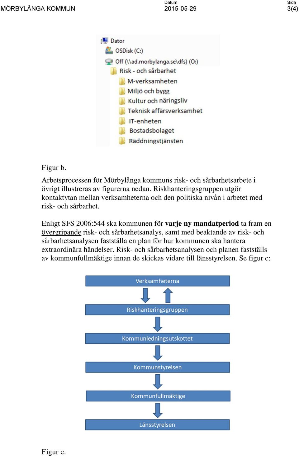 Enligt SFS 2006:544 ska kommunen för varje ny mandatperiod ta fram en övergripande risk- och sårbarhetsanalys, samt med beaktande av risk- och sårbarhetsanalysen