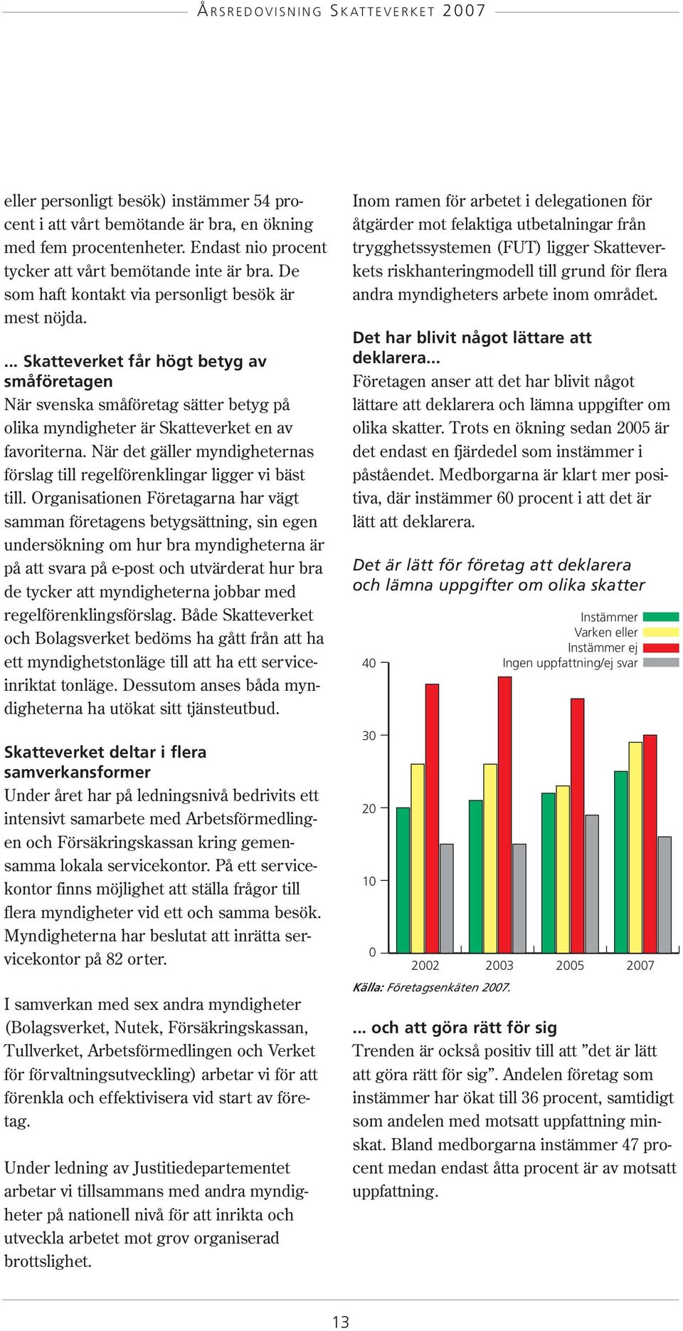 När det gäller myndigheternas förslag till regelförenklingar ligger vi bäst till.