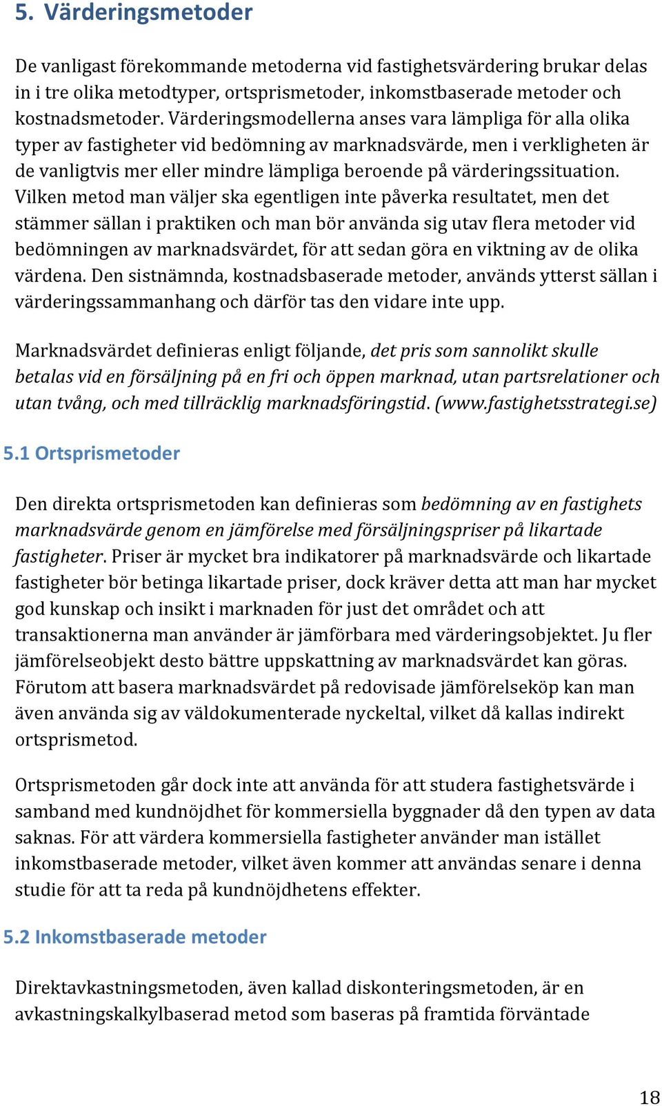 värderingssituation.