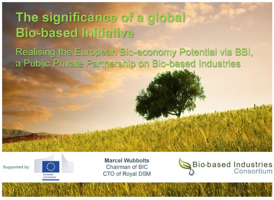 a Public Private Partnership on Bio-based Industries