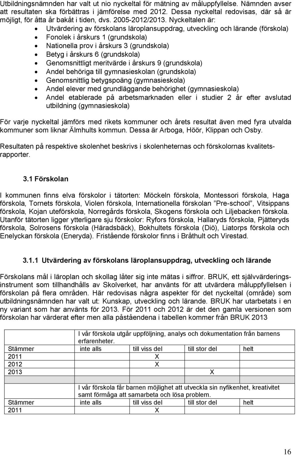 Nyckeltale ä: Utvädeig av fösklas läplasuppdag, utvecklig ch läade (föskla) Flek i åskus 1 (gudskla) Natiella pv i åskus 3 (gudskla) Betyg i åskus 6 (gudskla) Gemsittligt meitväde i åskus 9 (gudskla)