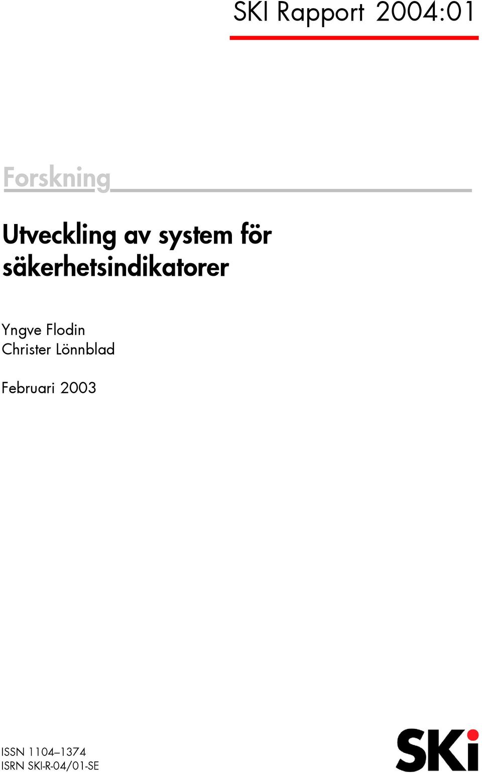 säkerhetsindikatorer Yngve Flodin