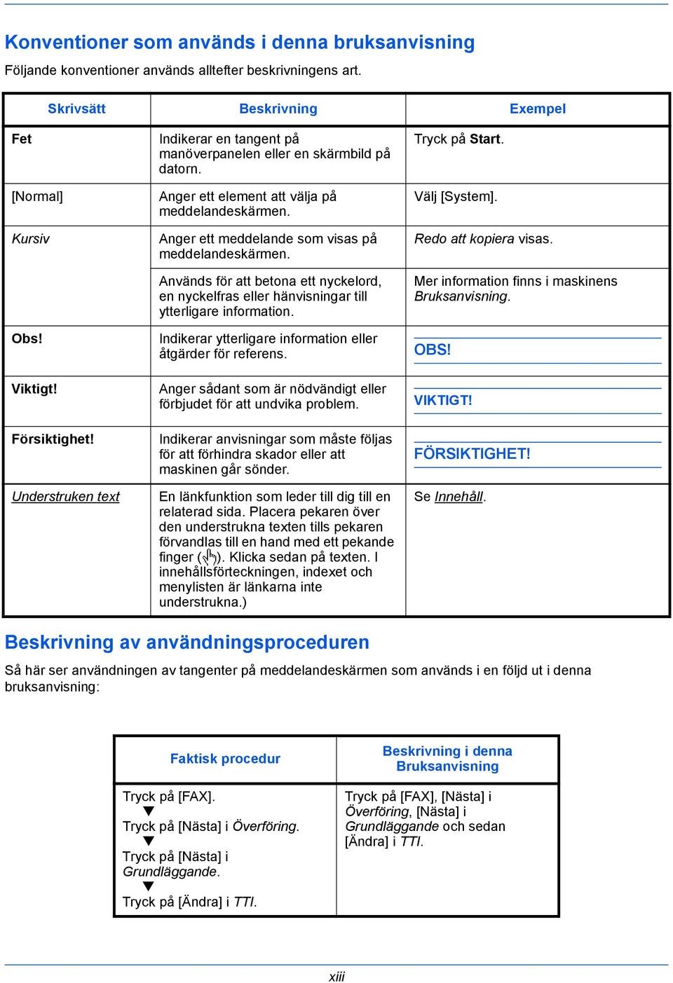 Används för att betona ett nyckelord, en nyckelfras eller hänvisningar till ytterligare information. Indikerar ytterligare information eller åtgärder för referens.