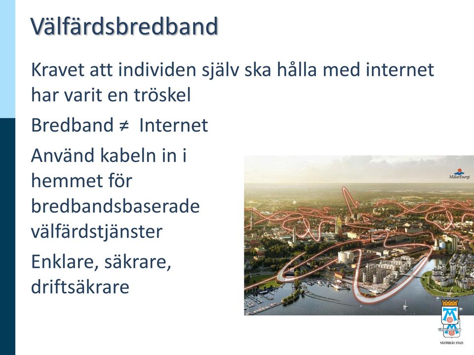 Internet Använd kabeln in i hemmet för