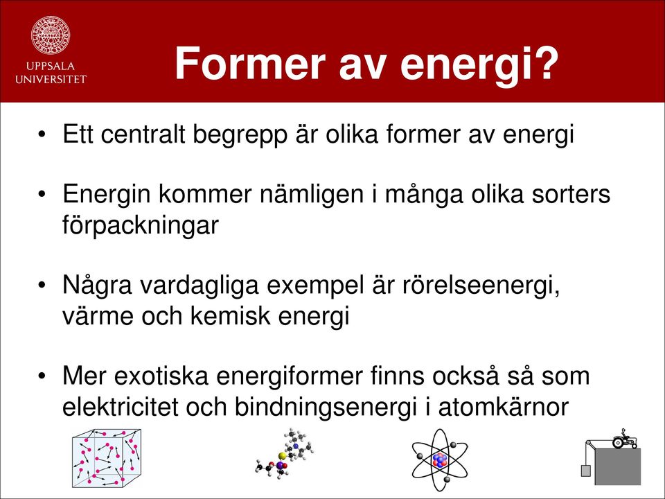 i många olika sorters förpackningar Några vardagliga exempel är