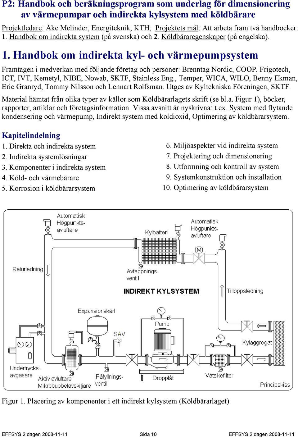 Handbok om indirekta system (på svenska) och 2. Köldbäraregenskaper (på engelska). 1.