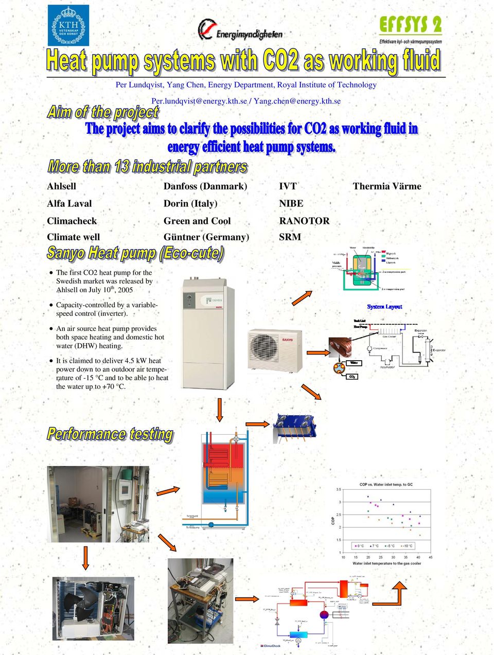 se Ahlsell Danfoss (Danmark) IVT Thermia Värme Alfa Laval Dorin (Italy) NIBE Climacheck Green and Cool RANOTOR Climate well Güntner (Germany) SRM The first CO2