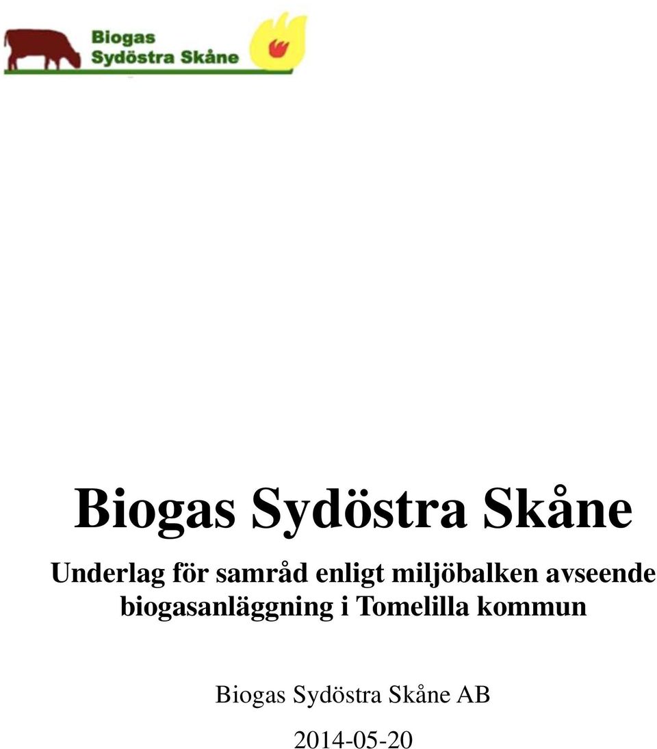 biogasanläggning i Tomelilla kommun