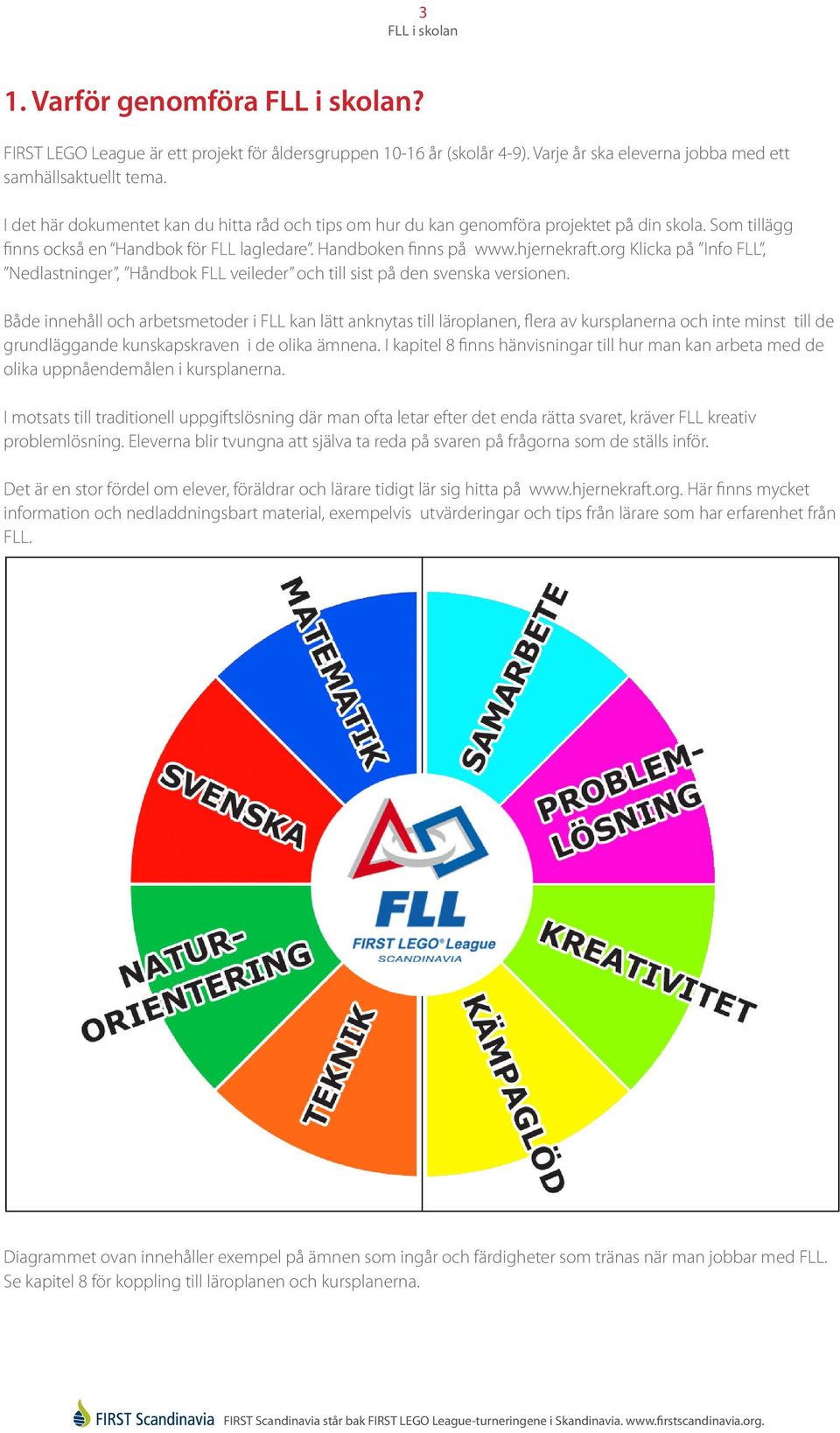 org Klicka på Info FLL, Nedlastninger, Håndbok FLL veileder och till sist på den svenska versionen.