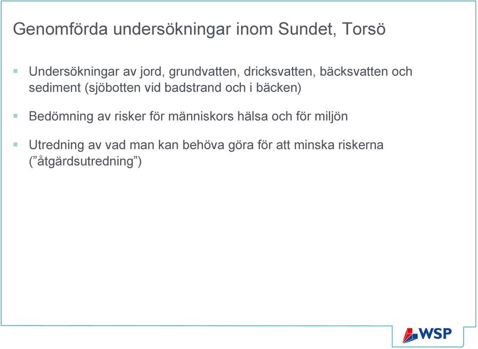 badstrand och i bäcken) Bedömning av risker för människors hälsa och för