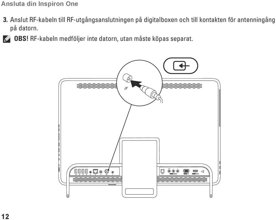 digitalboxen och till kontakten för antenningång