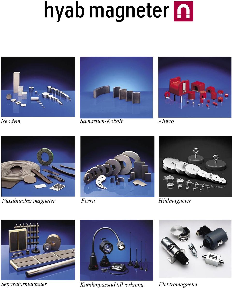 Produktkatalog. Hyab Magneter AB Ranhammarsvägen Bromma Tel Hyab magneter ALLT I MAGNETER! Erfarenhet av magneter sedan