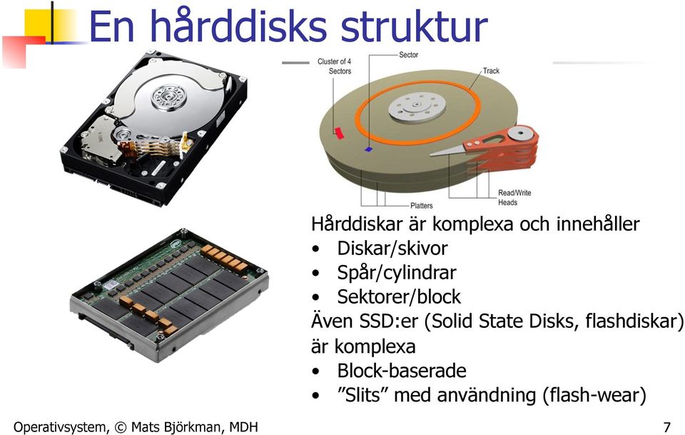 (Solid State Disks, flashdiskar) är komplexa Block-baserade