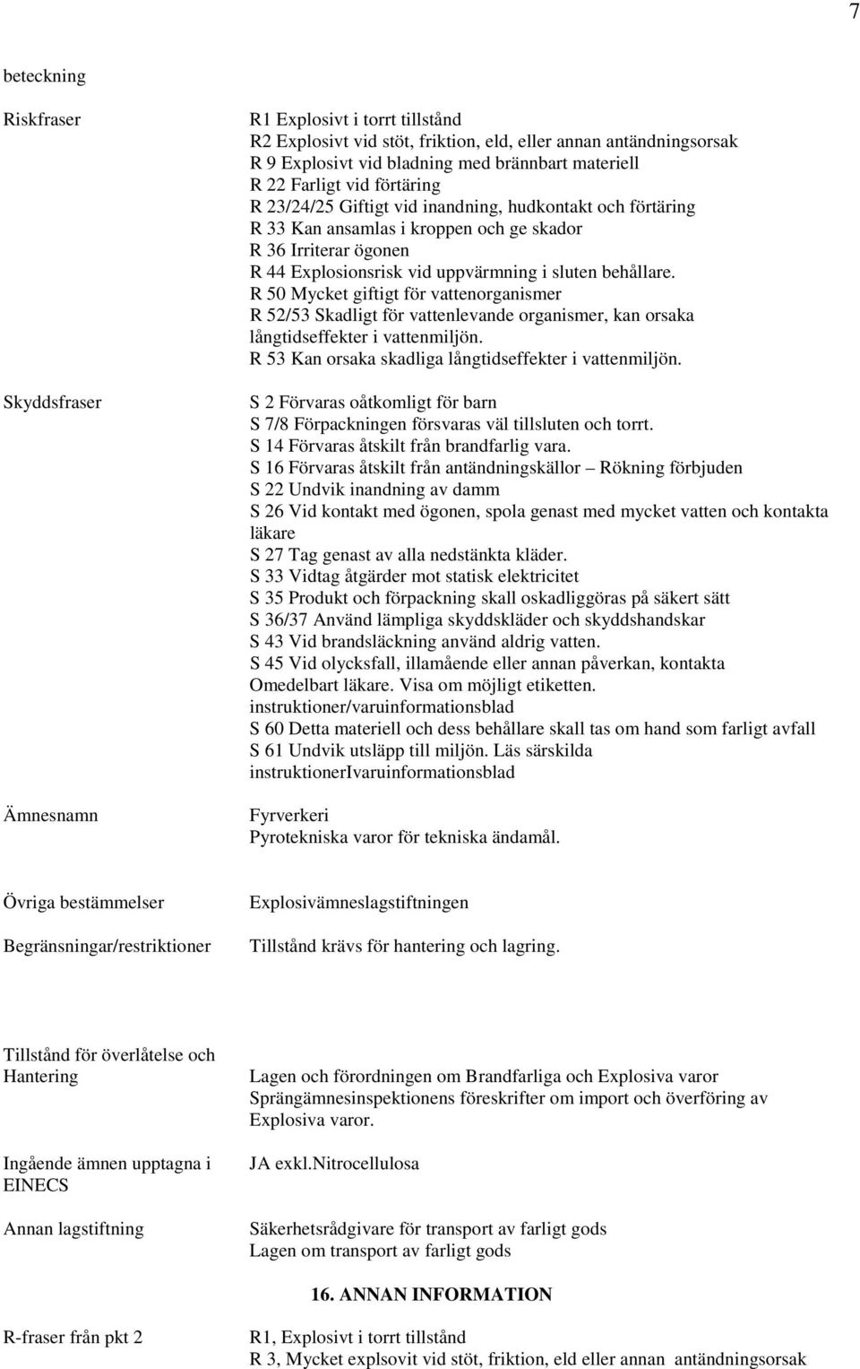 behållare. R 50 Mycket giftigt för vattenorganismer R 52/53 Skadligt för vattenlevande organismer, kan orsaka långtidseffekter i vattenmiljön. R 53 Kan orsaka skadliga långtidseffekter i vattenmiljön.