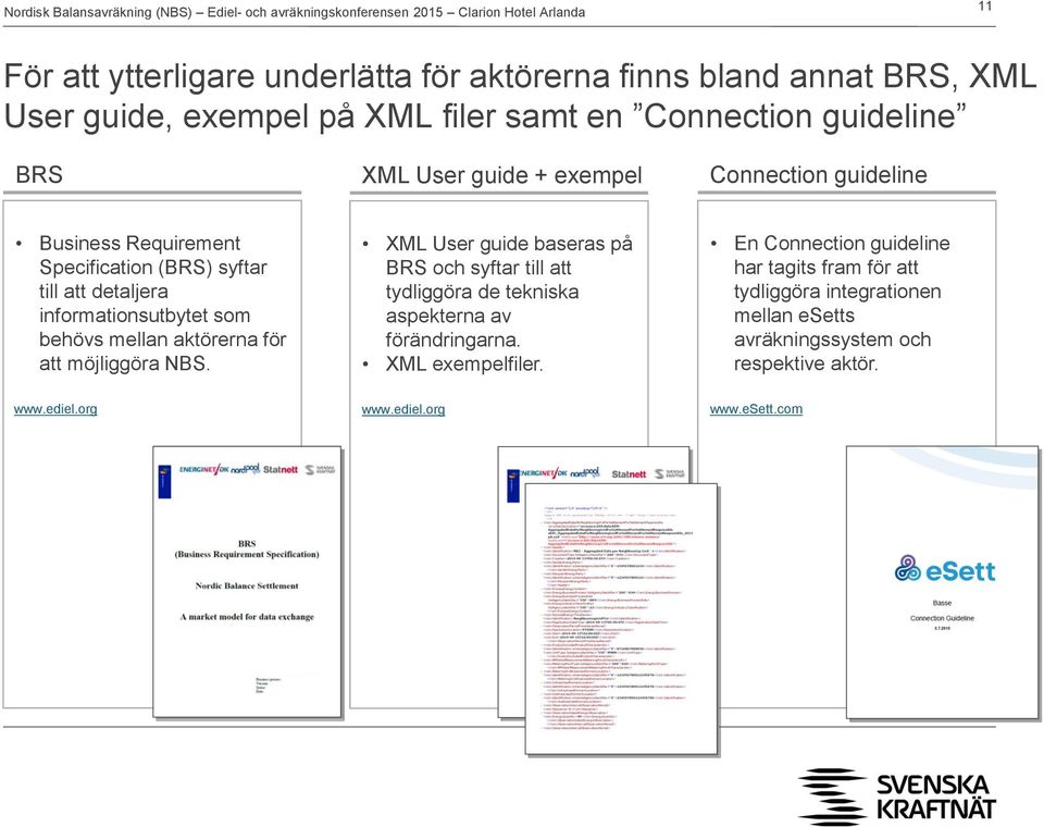 för att möjliggöra NBS. XML User guide baseras på BRS och syftar till att tydliggöra de tekniska aspekterna av förändringarna. XML exempelfiler.