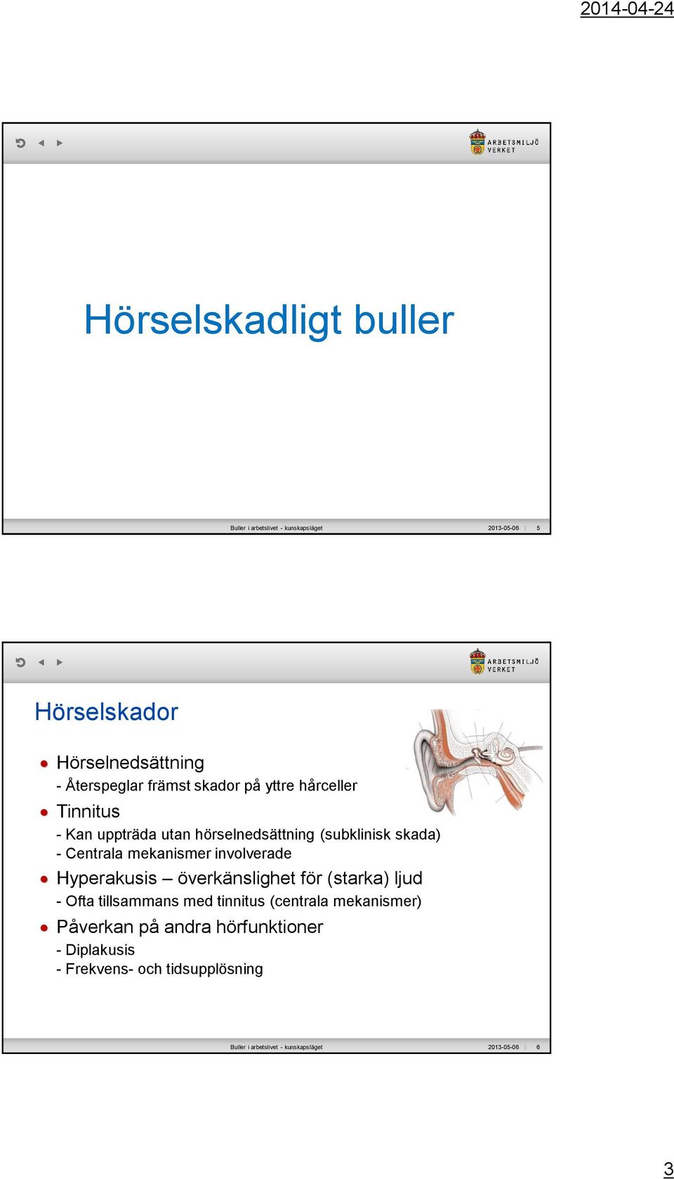 mekanismer involverade Hyperakusis överkänslighet för (starka) ljud - Ofta tillsammans med tinnitus (centrala