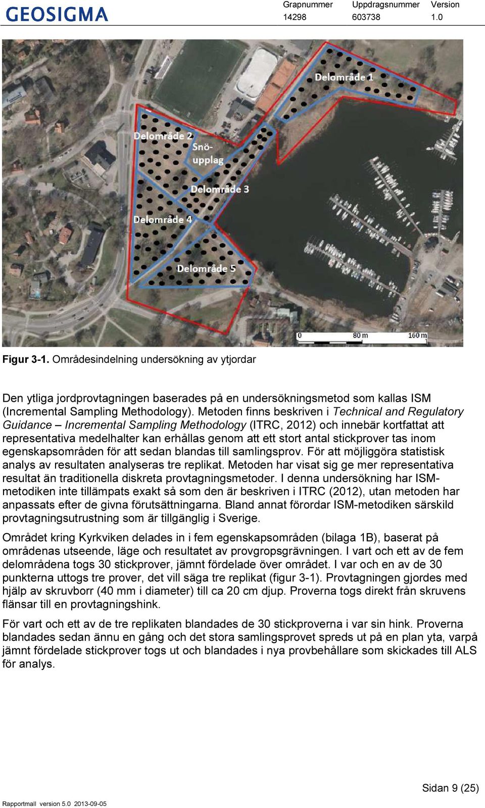 stickprover tas inom egenskapsområden för att sedan blandas till samlingsprov. För att möjliggöra statistisk analys av resultaten analyseras tre replikat.